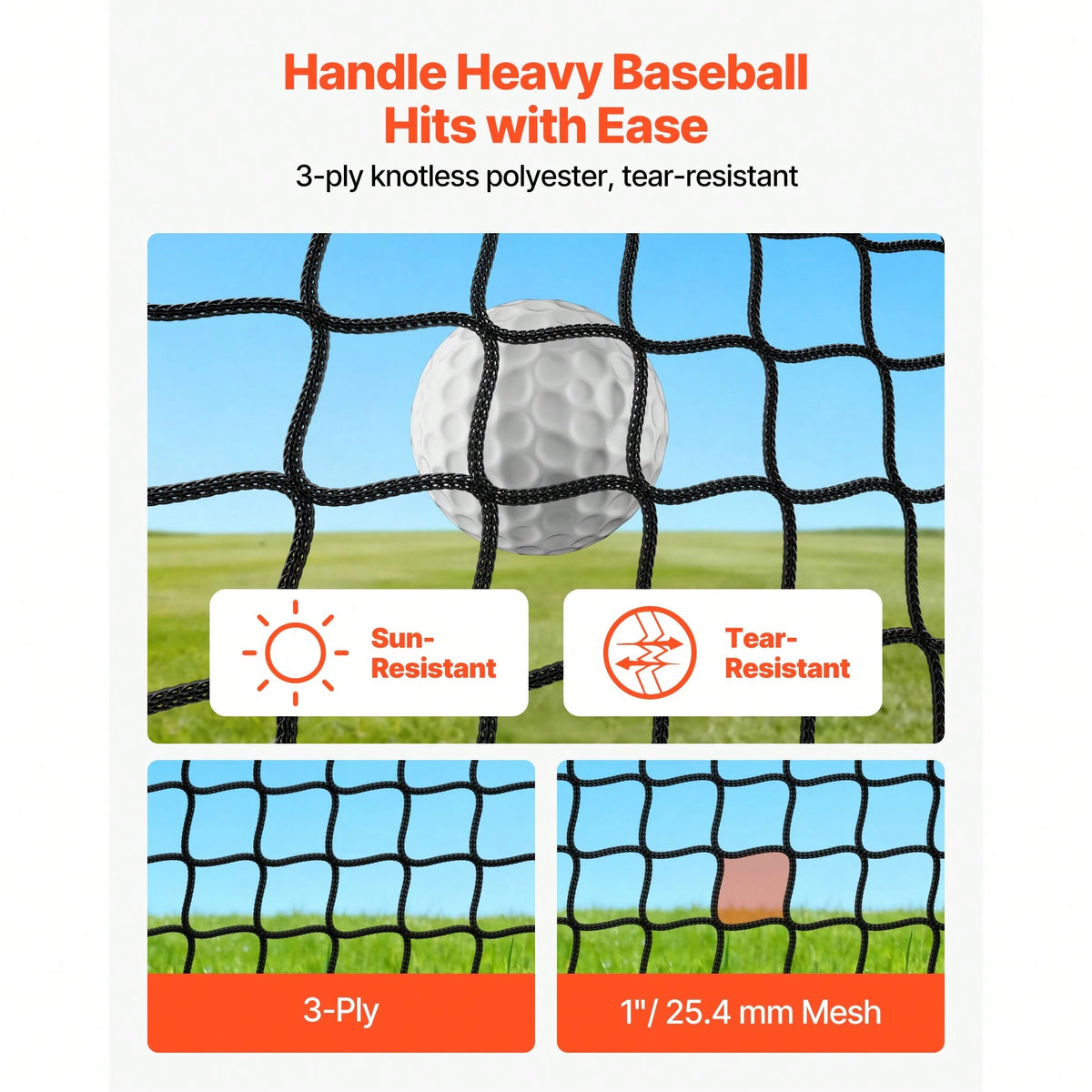 Golf Batting Cage, 10 X 10 X 10 FT Golf Cage, Driving Hitting Cages With 3-Ply Knotless Polyester, Golfs Target & 9-Hole Baseball Target, Golfs Hitting Net For Indoor, Outdoor, Backyard