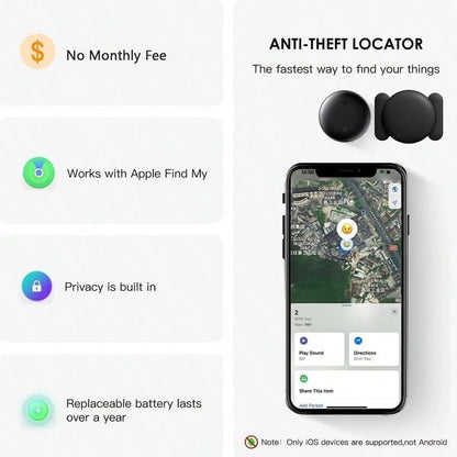 GPS Tracker For Car,Mini Trackers Device With Weatherproof Magnetic Case-No Monthly Fee-Best Hidden GPS Trackers,Anti-Lost Device,Works With Apple Find My Gift