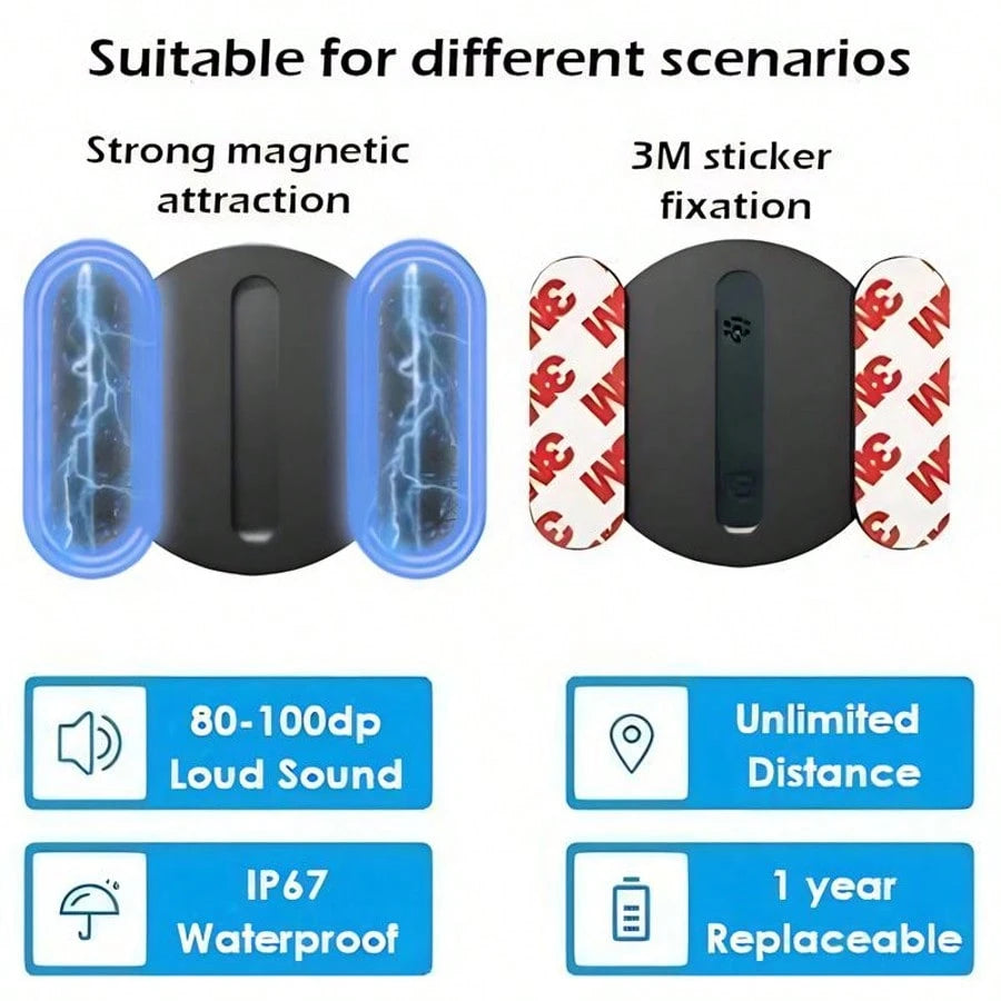 GPS Tracker For Car,Mini Trackers Device With Weatherproof Magnetic Case-No Monthly Fee-Best Hidden GPS Trackers,Anti-Lost Device,Works With Apple Find My Gift