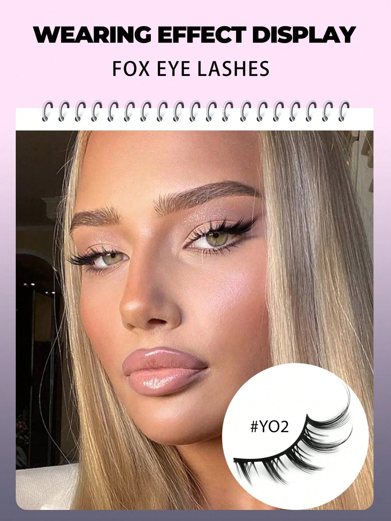 GROINNEYA 7 Pairs Cat Eye False Eyelashes, Natural Looking 3D Faux Mink Soft Anime Cosplay Thick False Lashes Extension (Y02) Strip Eyelashes, Eyelashes, False Eyelashes, Fake Eyelashes