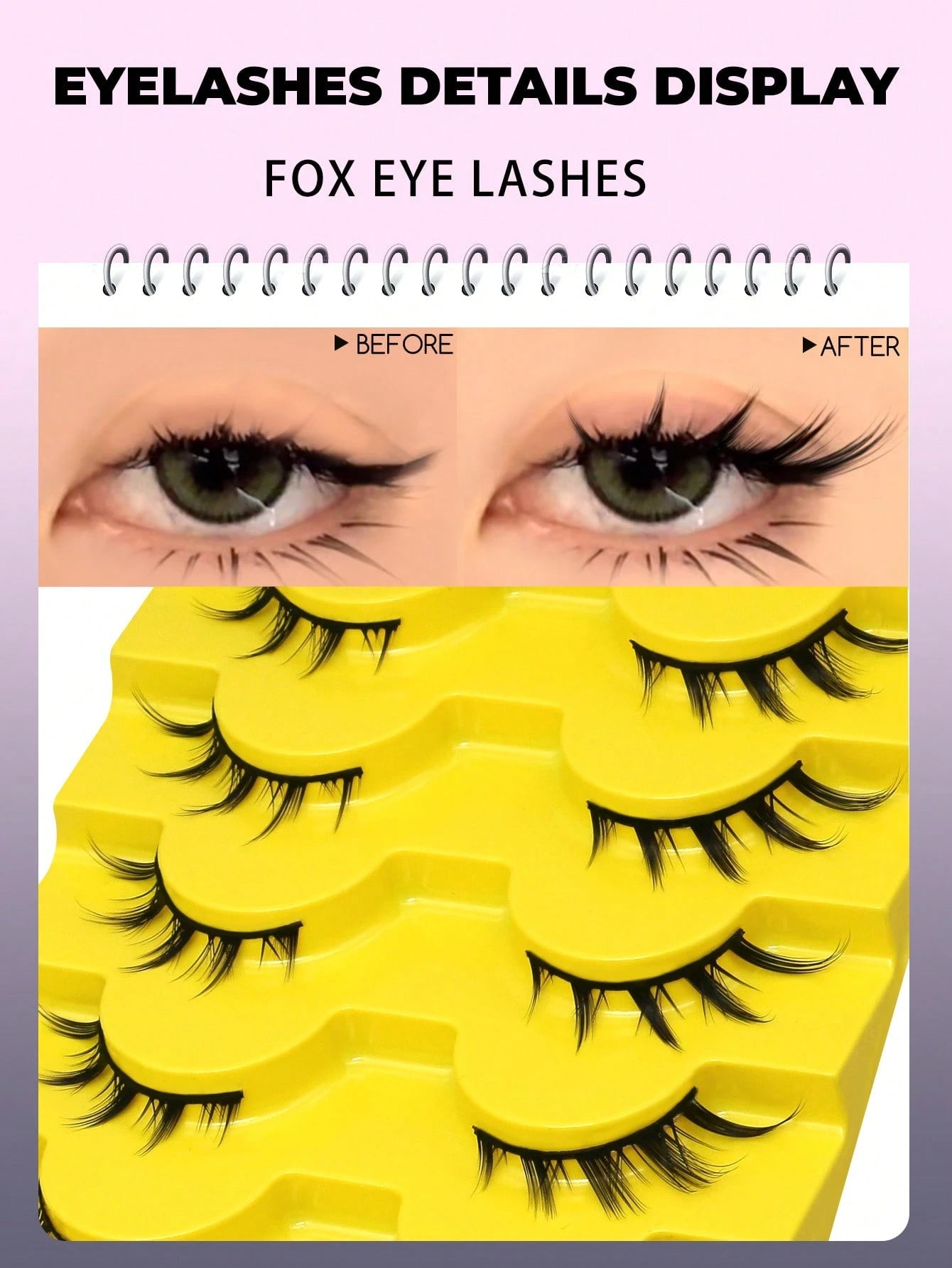 GROINNEYA 7 Pairs Cat Eye False Eyelashes, Natural Looking 3D Faux Mink Soft Anime Cosplay Thick False Lashes Extension (Y02) Strip Eyelashes, Eyelashes, False Eyelashes, Fake Eyelashes