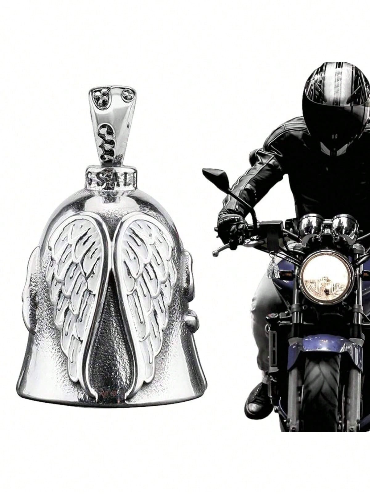 Guardian Angel Motorcycle Bell, Good Luck Bell Keychain, Driving Safety Pendant Accessory, Lead-Free Tin Motorcycle Bell, Good Luck Gift, Suitable For Men And Women, Protect Riding Safety