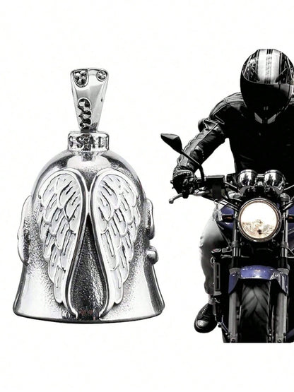 Guardian Angel Motorcycle Bell, Good Luck Bell Keychain, Driving Safety Pendant Accessory, Lead-Free Tin Motorcycle Bell, Good Luck Gift, Suitable For Men And Women, Protect Riding Safety