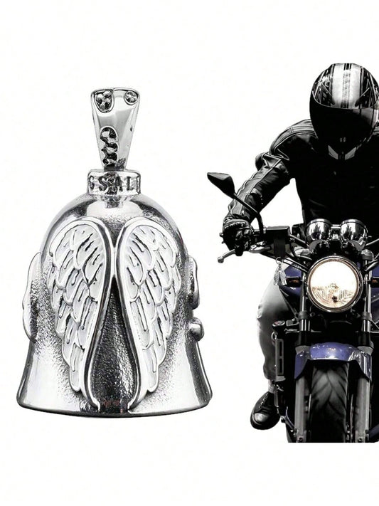 Guardian Angel Motorcycle Bell, Good Luck Bell Keychain, Driving Safety Pendant Accessory, Lead-Free Tin Motorcycle Bell, Good Luck Gift, Suitable For Men And Women, Protect Riding Safety