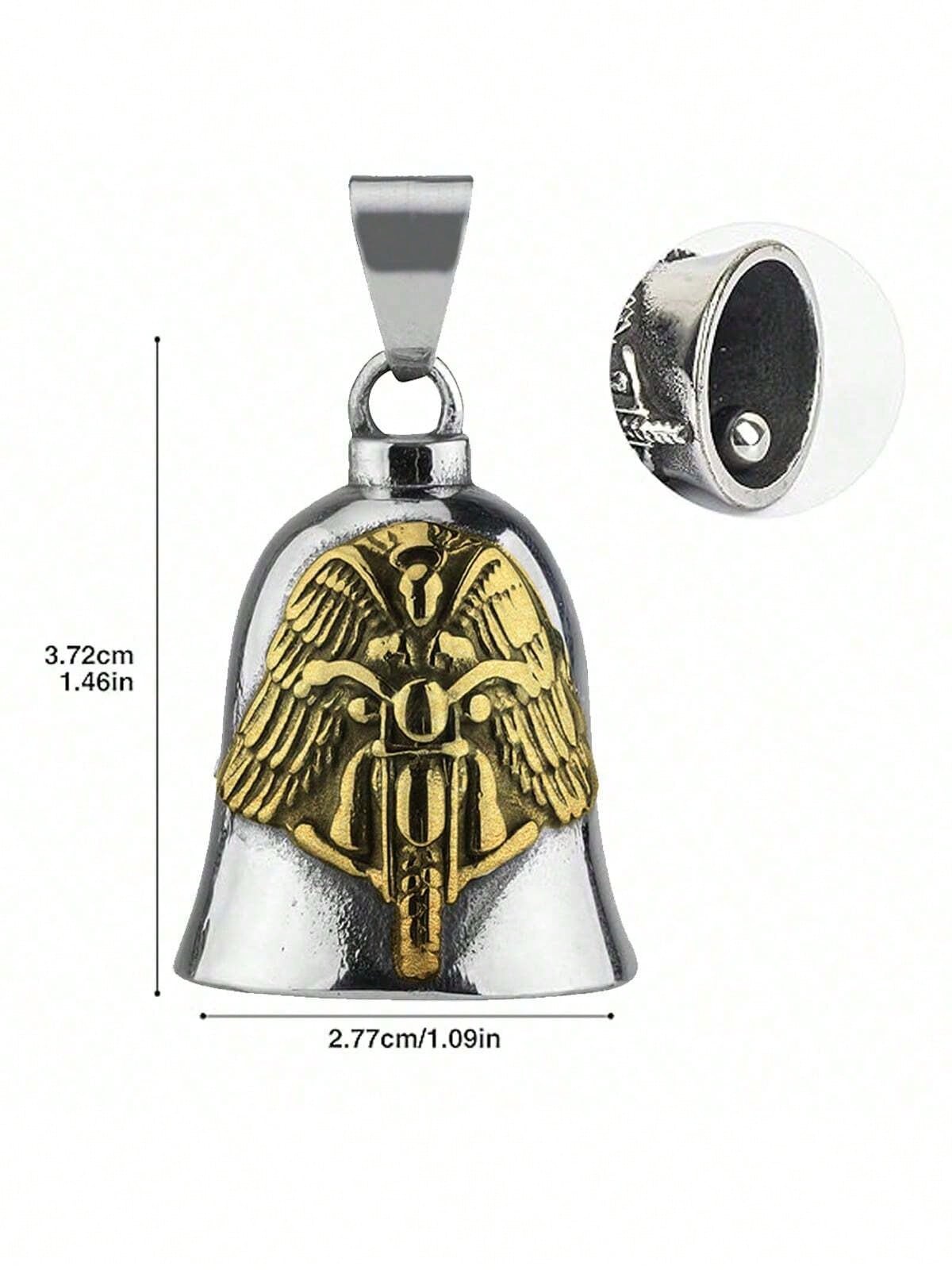 Guardian Angel Motorcycle Bell, Good Luck Bell Keychain, Driving Safety Pendant Accessory, Lead-Free Tin Motorcycle Bell, Good Luck Gift, Suitable For Men And Women, Protect Riding Safety
