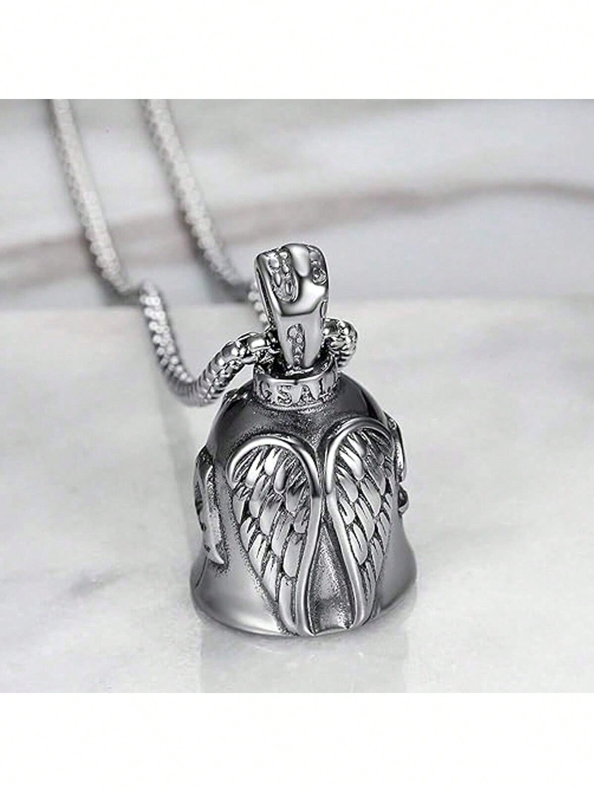 Guardian Angel Motorcycle Bell, Good Luck Bell Keychain, Driving Safety Pendant Accessory, Lead-Free Tin Motorcycle Bell, Good Luck Gift, Suitable For Men And Women, Protect Riding Safety