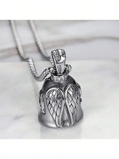 Guardian Angel Motorcycle Bell, Good Luck Bell Keychain, Driving Safety Pendant Accessory, Lead-Free Tin Motorcycle Bell, Good Luck Gift, Suitable For Men And Women, Protect Riding Safety