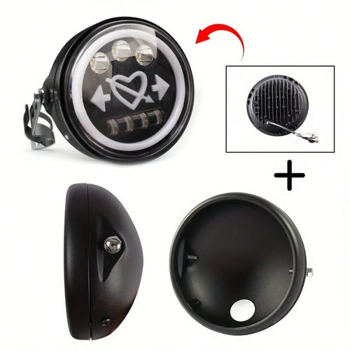 GZSGCP Universal Bucket Shell Lighthouse 5.75 INCH 7 Inch Motorcycle Cover For LED Housing Adjustable Mount Bracket