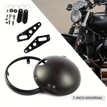 GZSGCP Universal Bucket Shell Lighthouse 5.75 INCH 7 Inch Motorcycle Cover For LED Housing Adjustable Mount Bracket