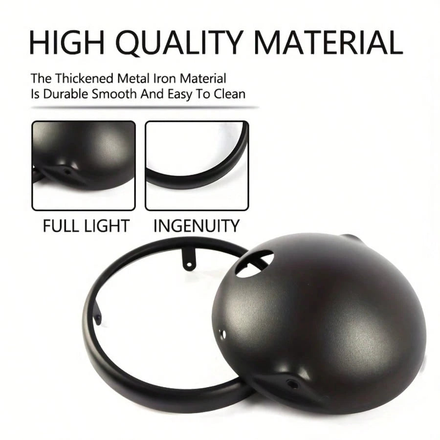 GZSGCP Universal Bucket Shell Lighthouse 5.75 INCH 7 Inch Motorcycle Cover For LED Housing Adjustable Mount Bracket