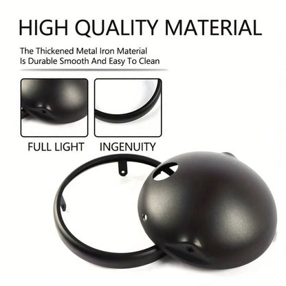 GZSGCP Universal Bucket Shell Lighthouse 5.75 INCH 7 Inch Motorcycle Cover For LED Housing Adjustable Mount Bracket