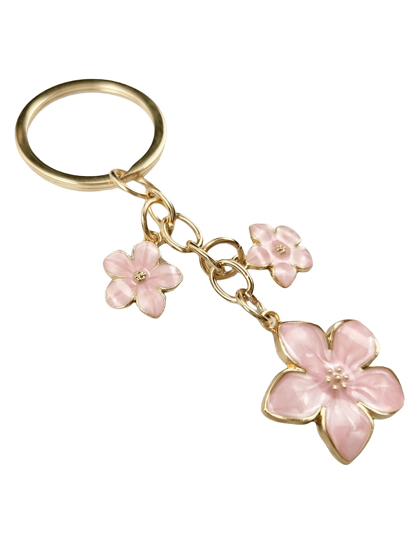 HAILIAN 1pc Sakura Shaped Keychain, Lightweight And Graceful Sakura Design, Suitable For Bag Pendant, Car Key Chain, Couples, Birthday, Holiday Gifts