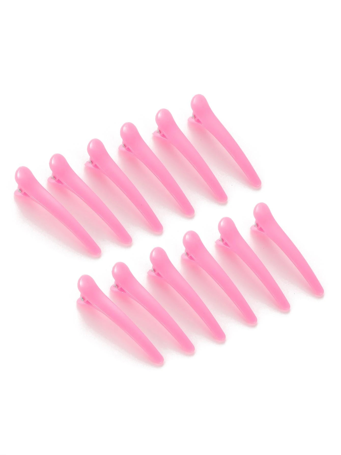 Hair Clips For Styling, 12 PCS Non-Slip Black Plastic Duckbill Alligator Hair Barrettes Pins For Wo