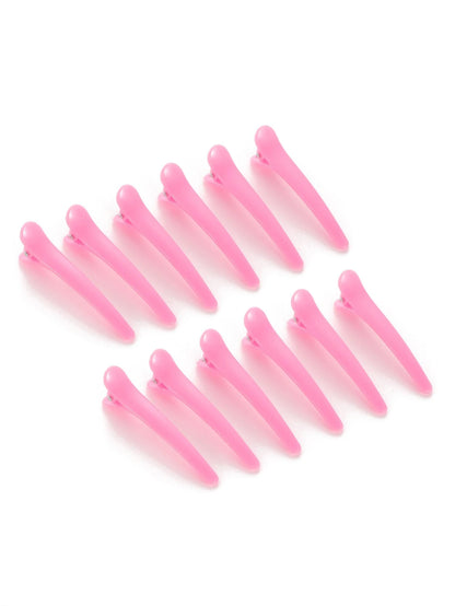 Hair Clips For Styling, 12 PCS Non-Slip Black Plastic Duckbill Alligator Hair Barrettes Pins For Wo