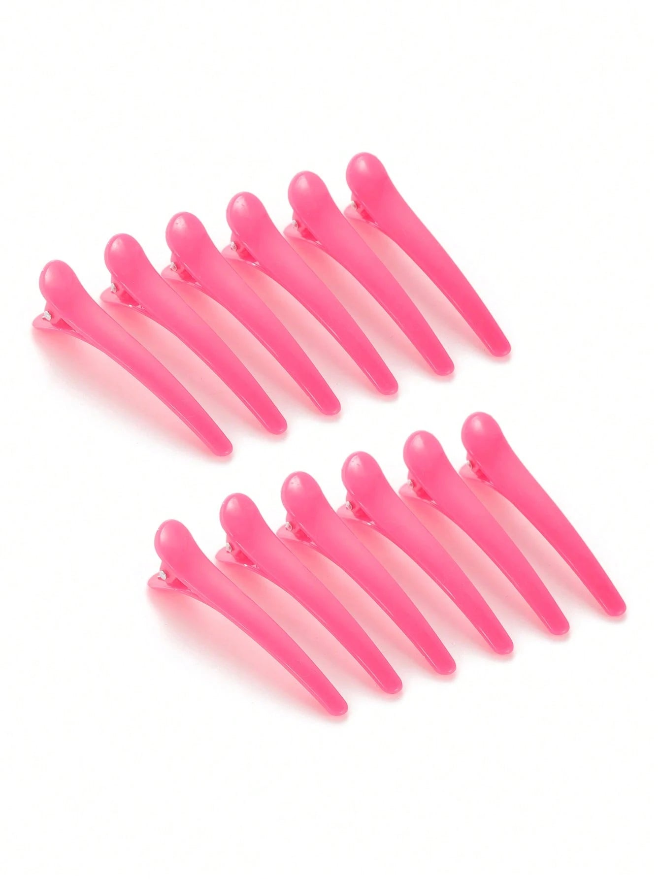 Hair Clips For Styling, 12 PCS Non-Slip Black Plastic Duckbill Alligator Hair Barrettes Pins For Wo