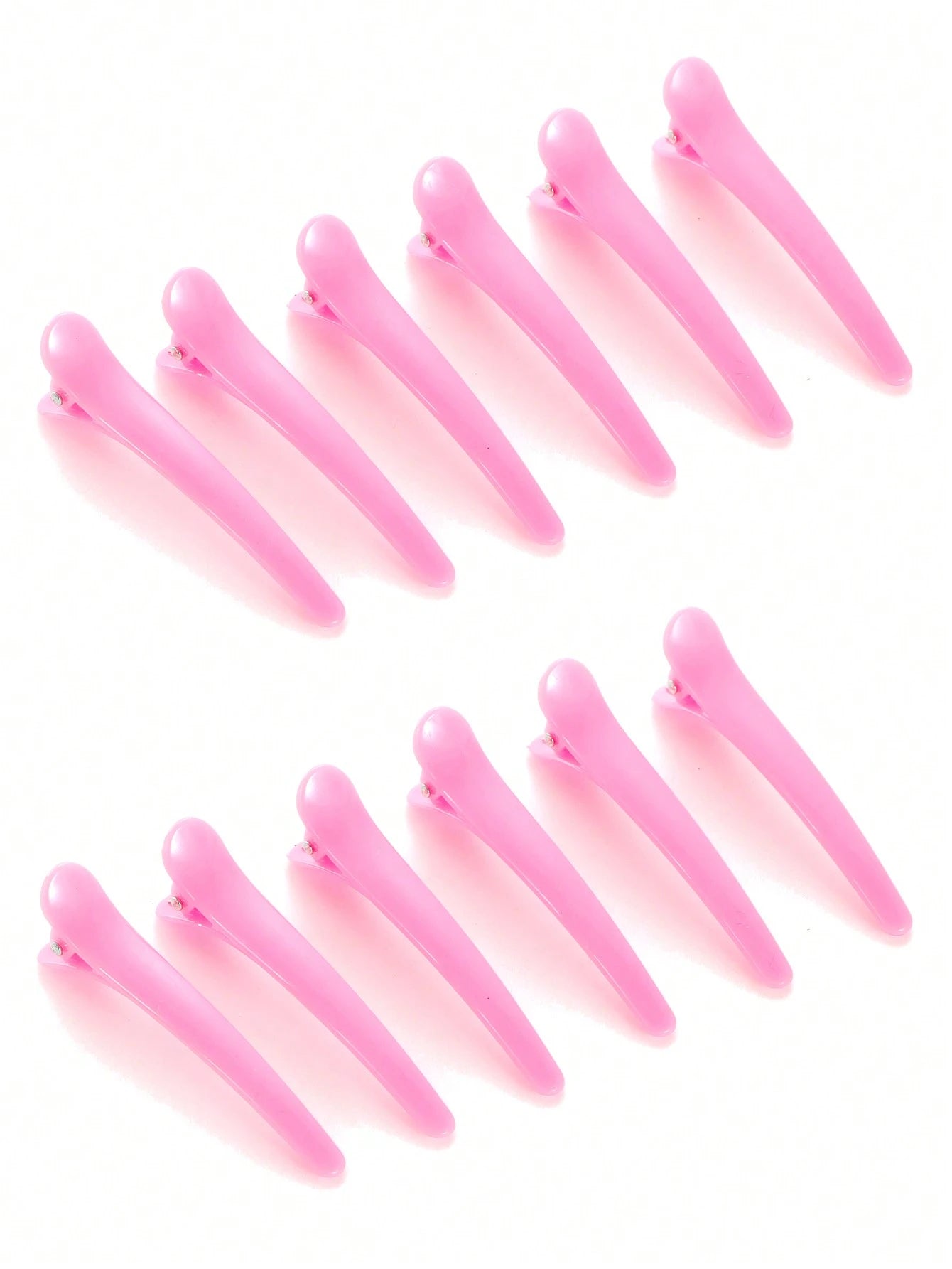 Hair Clips For Styling, 12 PCS Non-Slip Black Plastic Duckbill Alligator Hair Barrettes Pins For Wo