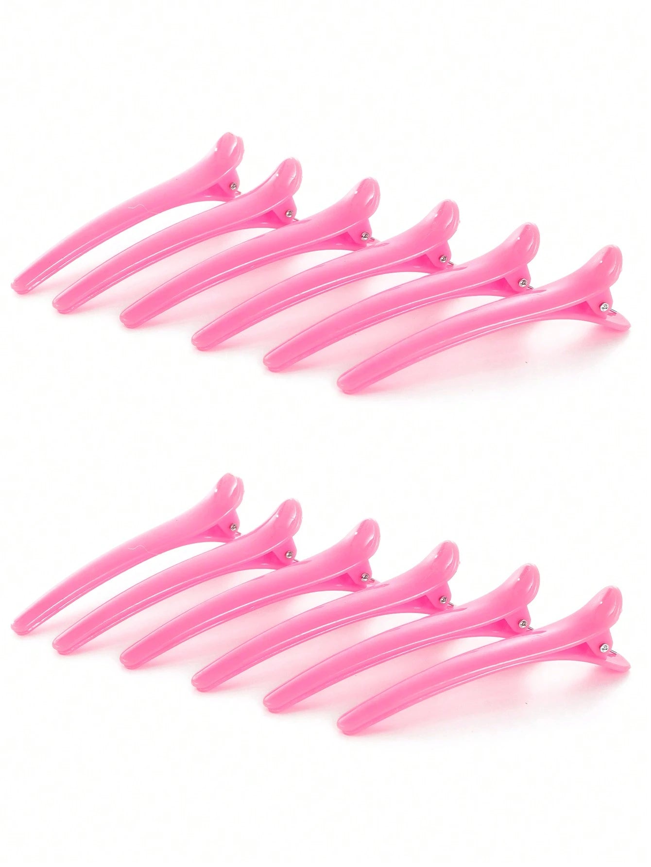 Hair Clips For Styling, 12 PCS Non-Slip Black Plastic Duckbill Alligator Hair Barrettes Pins For Wo