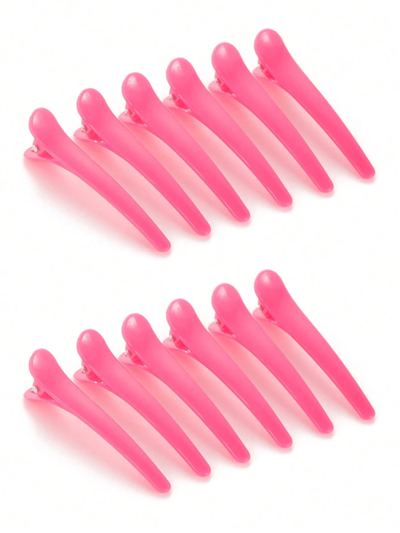Hair Clips For Styling, 12 PCS Non-Slip Black Plastic Duckbill Alligator Hair Barrettes Pins For Wo