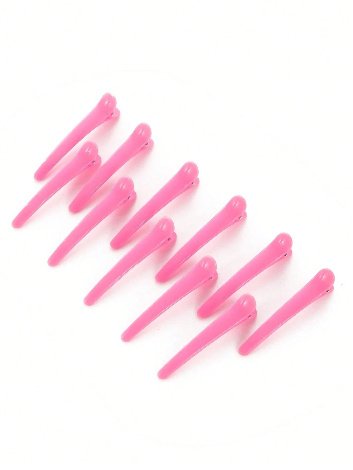 Hair Clips For Styling, 12 PCS Non-Slip Black Plastic Duckbill Alligator Hair Barrettes Pins For Wo