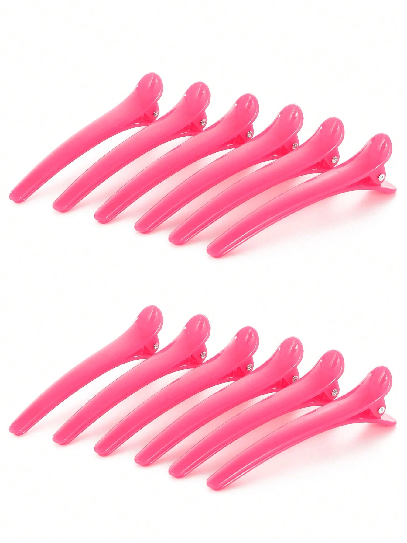 Hair Clips For Styling, 12 PCS Non-Slip Black Plastic Duckbill Alligator Hair Barrettes Pins For Wo