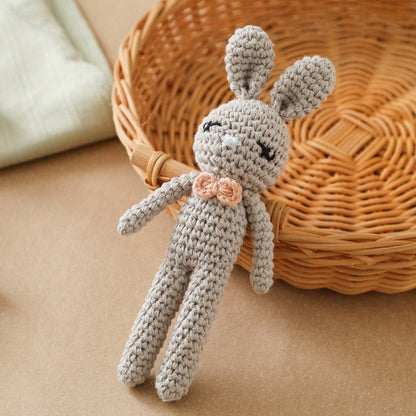 Handmade Crochet Baby Rattle, Animal Shaped Rattle, Parent-Child Interactive Toy, Built-In Bell, Cute 3D Design, Rich Details, Attracts Baby's Attention, Exercises Baby's Hearing, Suitable As A Gift F