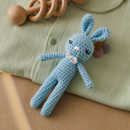Handmade Crochet Baby Rattle, Animal Shaped Rattle, Parent-Child Interactive Toy, Built-In Bell, Cute 3D Design, Rich Details, Attracts Baby's Attention, Exercises Baby's Hearing, Suitable As A Gift F