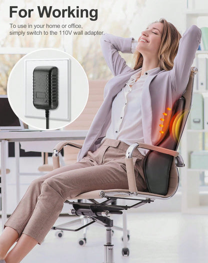 HanTai Back Massager With Heat, Neck Massager For Pain Deep Tissue 3D Neck Kneading Massage Pillow For Shoulder, Leg, Body Relaxation At Home, Office, Gifts For Women Men
