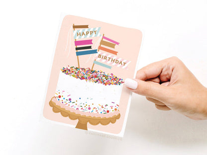 Happy Birthday Sprinkle Cake Greeting Card