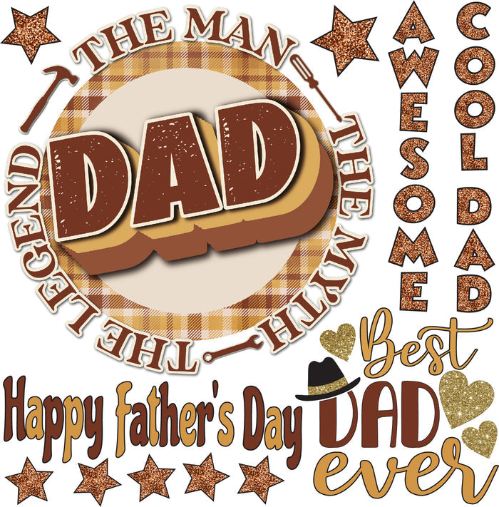 Happy Father's Day - Set 9 - Accents Half Sheet Misc. (add in notes to the seller what sheet it is you are buying)