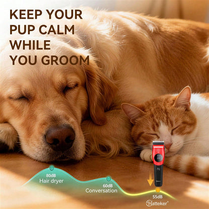 Hatteker 1pc Pet Hair Clipper For Large Dogs And Cats, USB Rechargeable Adjustable Speed Grooming Trimmer For Pet Shop