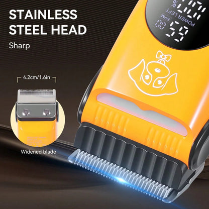 Hatteker 1pc Pet Hair Clipper For Large Dogs And Cats, USB Rechargeable Adjustable Speed Grooming Trimmer For Pet Shop