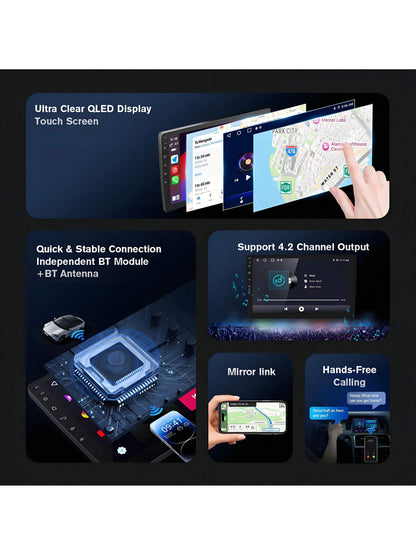 Haudio 2G 32G Android Double Din Car Stereo Carplayer, 7 Inch Touchscreen Car Radio 2 Din With GPS Navigation Wireless FM HiFi WiFi USB Android Auto Mirror Link + AHD Backup Camera