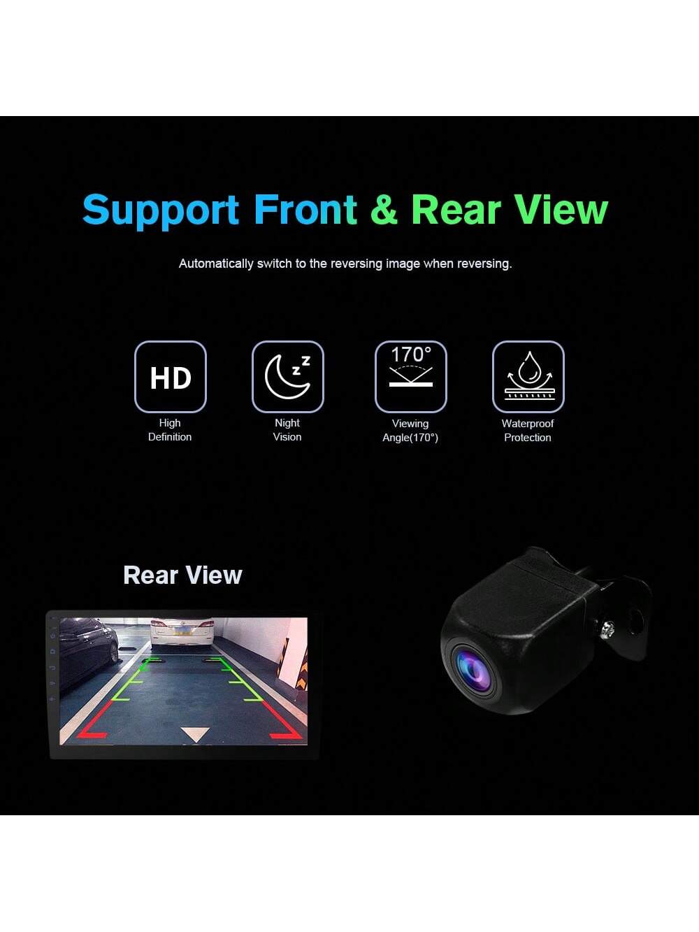 Haudio 2G 32G Android Double Din Car Stereo Carplayer, 7 Inch Touchscreen Car Radio 2 Din With GPS Navigation Wireless FM HiFi WiFi USB Android Auto Mirror Link + AHD Backup Camera