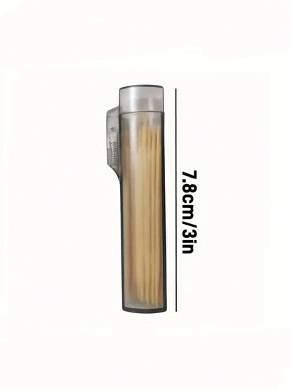 Haus Hana 3pcs Portable Transparent Toothpick & Swab Holder – Leak-Proof Travel Storage Tubes