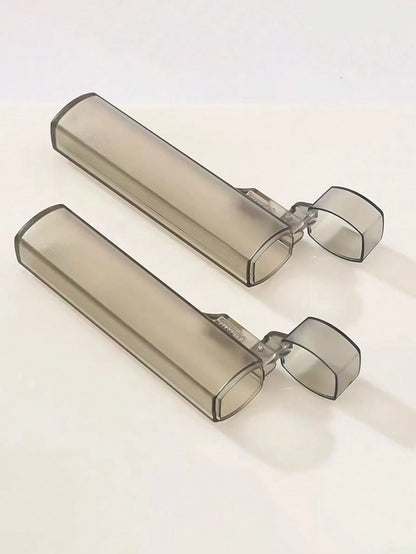 Haus Hana 3pcs Portable Transparent Toothpick & Swab Holder – Leak-Proof Travel Storage Tubes