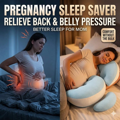 Hauture Side Sleeper Pregnancy Pillow – Memory Foam Maternity Body Pillow For Back, Belly & Leg Support, Adjustable Travel Wedge Cushion For Pregnant Women