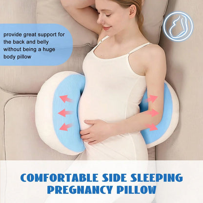 Hauture Side Sleeper Pregnancy Pillow – Memory Foam Maternity Body Pillow For Back, Belly & Leg Support, Adjustable Travel Wedge Cushion For Pregnant Women