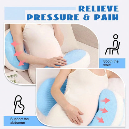 Hauture Side Sleeper Pregnancy Pillow – Memory Foam Maternity Body Pillow For Back, Belly & Leg Support, Adjustable Travel Wedge Cushion For Pregnant Women