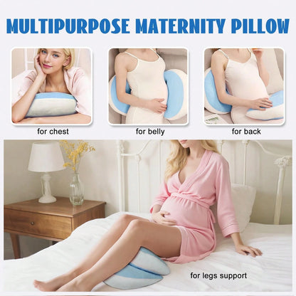 Hauture Side Sleeper Pregnancy Pillow – Memory Foam Maternity Body Pillow For Back, Belly & Leg Support, Adjustable Travel Wedge Cushion For Pregnant Women