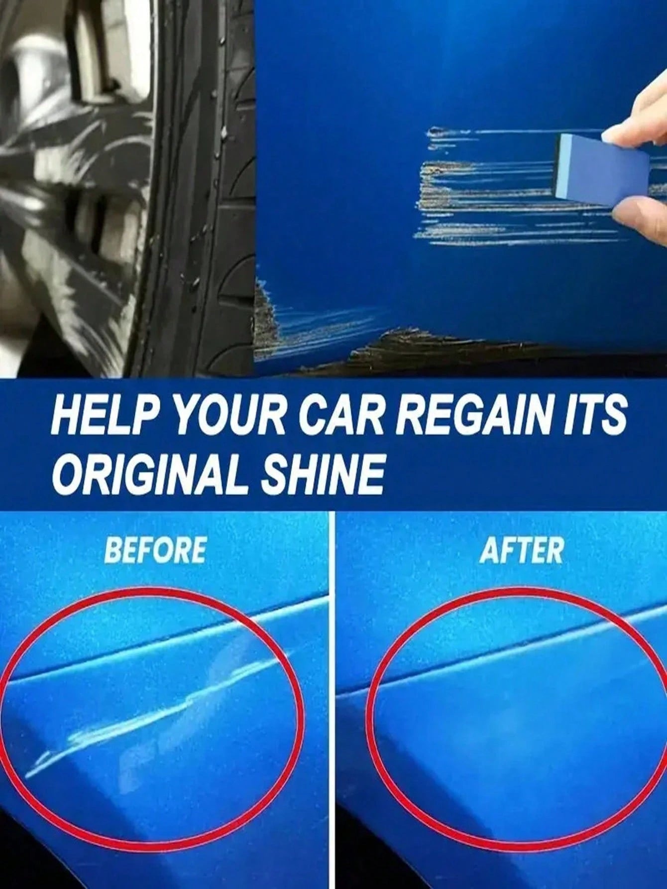 HGKJ Audi Car Paint Scratch Repair Kit- Includes Paint Scratch Repair Compound, Scratch Protection Sealant, Scratch Remover Polish, Car Scratch Wax, Deep Scratch Repair Solution, Paint Cleaner & Degr