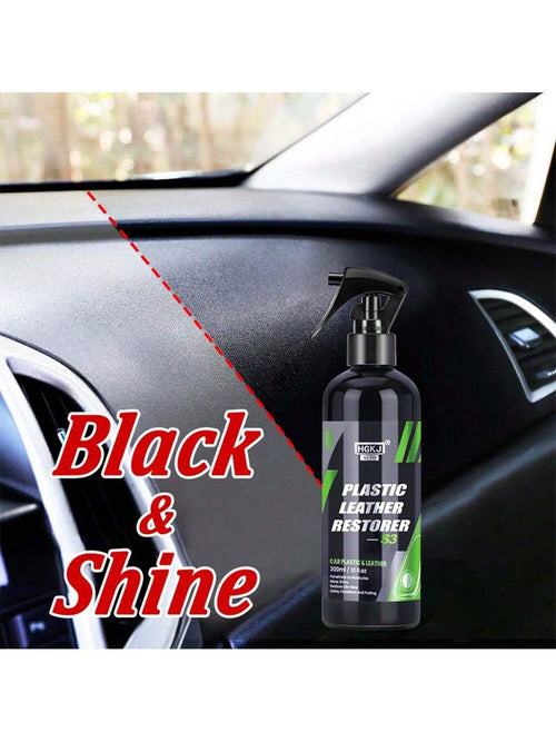 HGKJ S3 Car Plastic Restorer Back To Black Gloss Car Cleaning Products Plastic Leather Restore Auto Polish Auto Interior & Panel Renewal Wax Coating Agent Car Wax Car Wax Polish