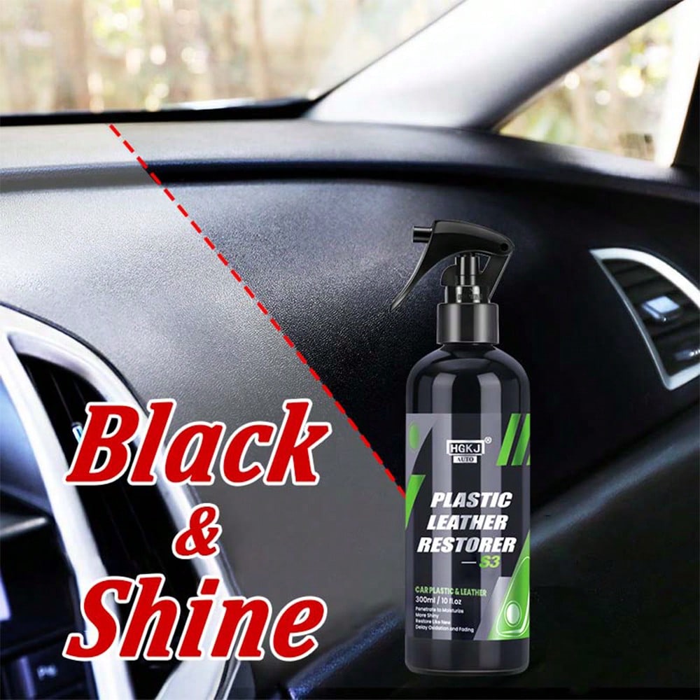 HGKJ S3 Car Plastic Restorer Back To Black Gloss Car Cleaning Products Plastic Leather Restore Auto Polish Auto Interior & Panel Renewal Wax Coating Agent Car Wax Car Wax Polish