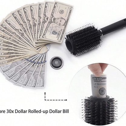 Hidden Compartment Hair Brush- Perfect For Travel Or Home Use, Discreet & Safe Storage, Suitable For Regular Hair