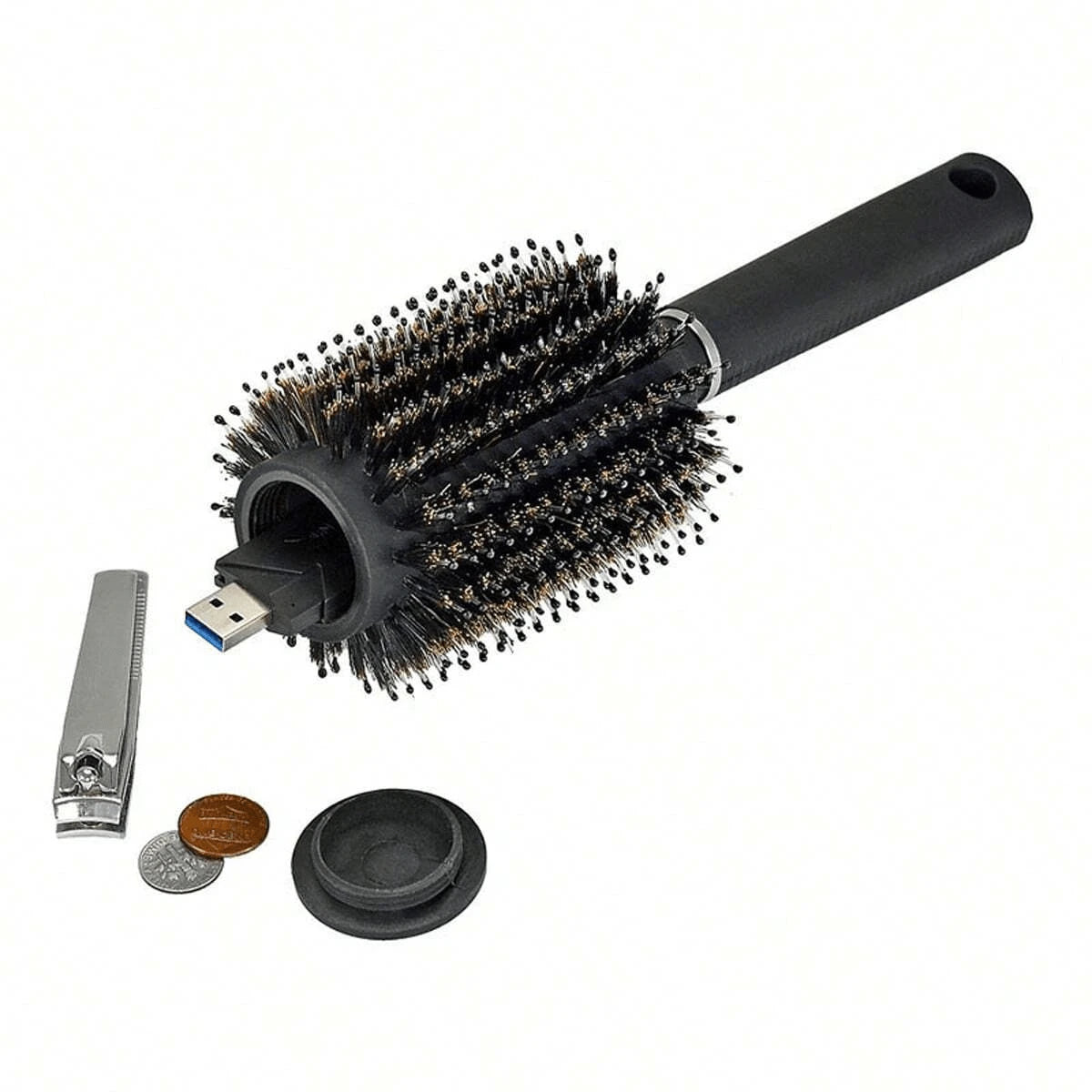 Hidden Compartment Hair Brush- Perfect For Travel Or Home Use, Discreet & Safe Storage, Suitable For Regular Hair