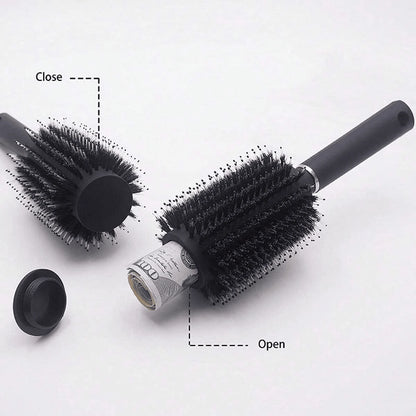 Hidden Compartment Hair Brush- Perfect For Travel Or Home Use, Discreet & Safe Storage, Suitable For Regular Hair