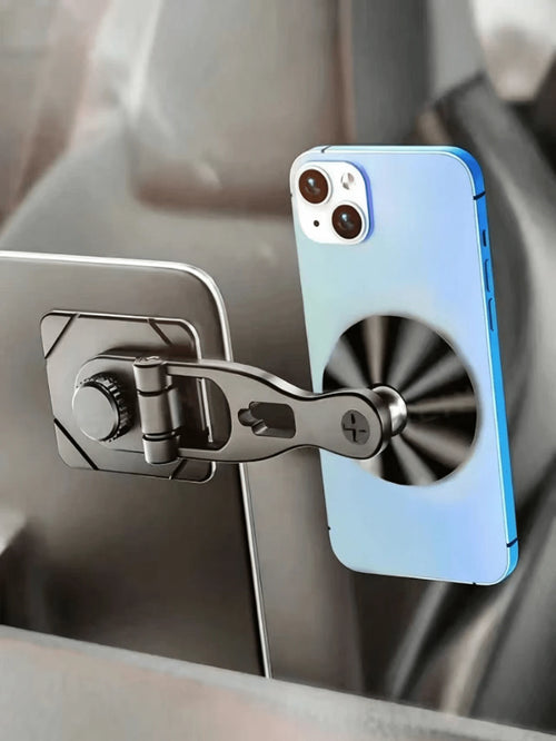 Hidden Foldable Magnetic Car Phone Holder- Multi-Function 720° Rotating Navigation Mount, Easy Installation, Strong Magnetic Suction, Adhesive Base, Convenient To Use, Stable And Secure, Enhances Dri