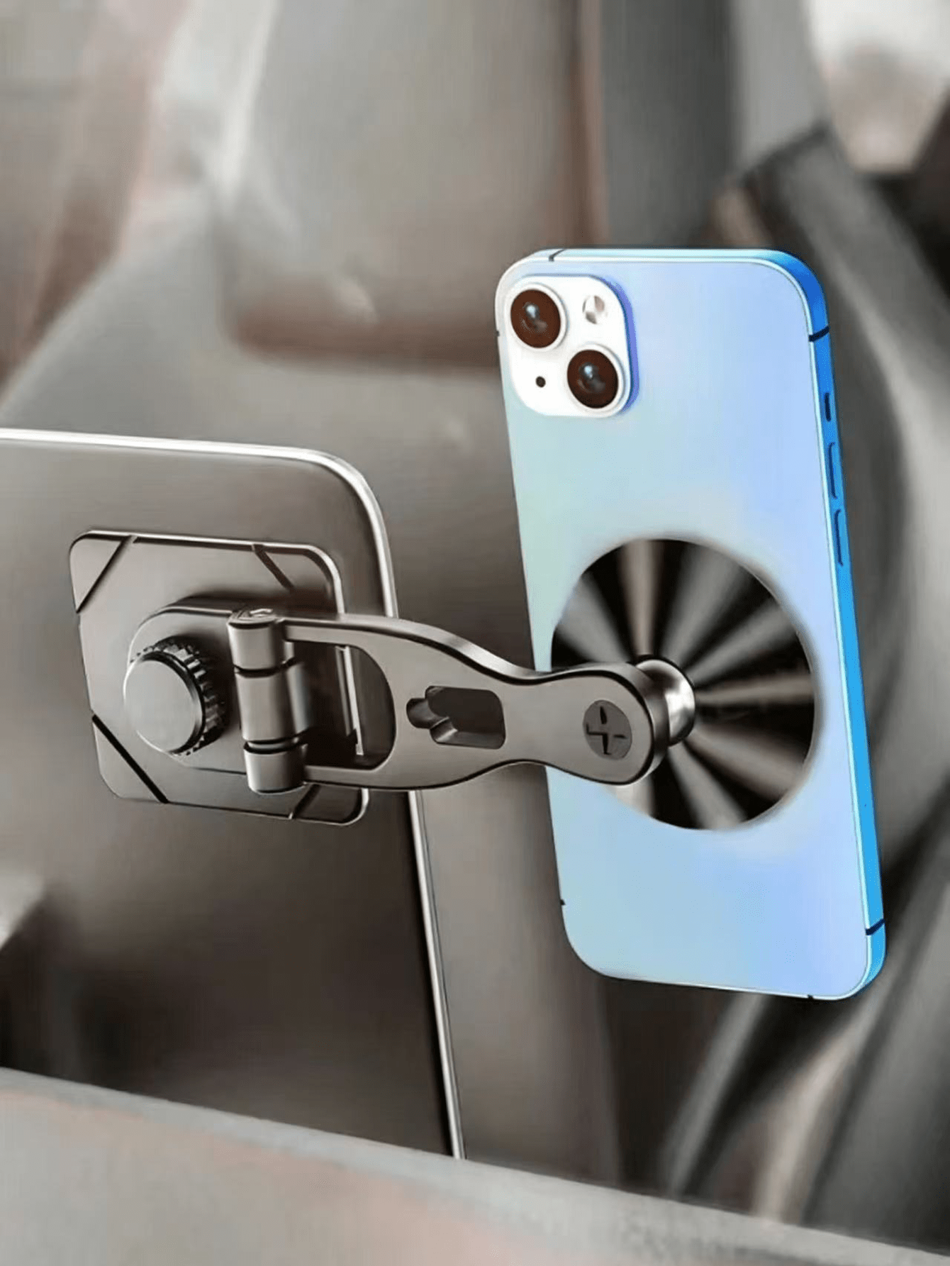 Hidden Foldable Magnetic Car Phone Holder- Multi-Function 720° Rotating Navigation Mount, Easy Installation, Strong Magnetic Suction, Adhesive Base, Convenient To Use, Stable And Secure, Enhances Dri
