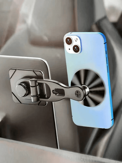 Hidden Foldable Magnetic Car Phone Holder- Multi-Function 720° Rotating Navigation Mount, Easy Installation, Strong Magnetic Suction, Adhesive Base, Convenient To Use, Stable And Secure, Enhances Dri