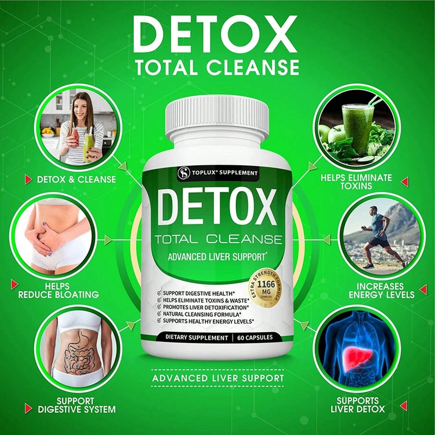 High Demand!Liver Cleanse Detox Colon &Amp; Repair Formula +22 Herbs Support 5 Days Fast-Acting.Women Daily Nutrient Support!