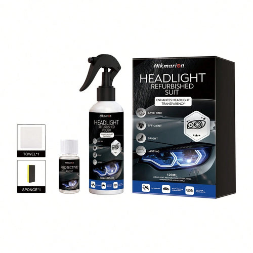 Hikmarion Headlight Restoration Kit: Daily Headlight Restoration, Cleaning, Stain Removal, And Brightening Treatment